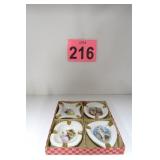 Vtg Porcelain Ashtray Set - Japan