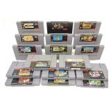 (17) Super Nintendo Video Game Cartriges