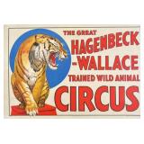 THE GREAT HAGENBECK-WALLACE  CIRCUS POSTER