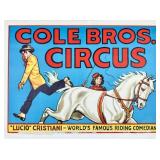 COLE BROS. CIRCUS POSTER