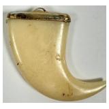 14K GOLD MOUNTED CLAW