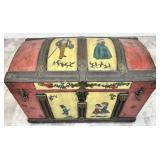 ANTIQUE DOME TOP STEAMER TRUNK