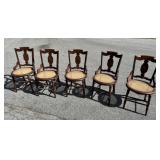 SET OF SIX ANTIQUE CANE SEAT CHAIRS