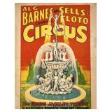 AL G. BARNES SELLS-FLOTO COMBINED CIRCUS POSTER