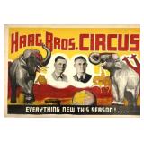 HAAG BROS. CIRCUS POSTER