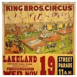 KING BROS. CIRCUS POSTER