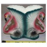 MCM Maddux of CA Art Pottery Flamingo Vase 6.75w