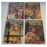 (4) Vintage Dell 10c Comic Books Buffalo Bill Jr