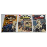 (3) Vtg Dell 10c Comic Books The Lone Ranger VG