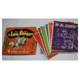 1955 Whitman The Lone Ranger 6pc Coloring Book Set