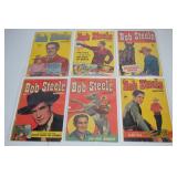 (6) Vintage Fawcett Publ Comic Books Bob Steele