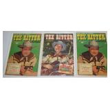 (3) Vintage Fawcett Comic Books Tex Ritter G/VG