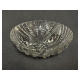 Crystal Oyster & Pearl Design Serving Bowl 8.5"