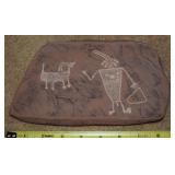 Repro Petroglyph Rock Carving 8.5" wide