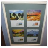 Framed 4pc Liechtenstein Art First Day Cover Sets