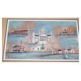 P Buckley Moss Signed LE 3/750 Iowa Buildings