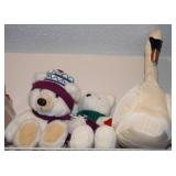 (3) Winter Holiday Plush w/ Bears and Goose