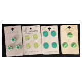 (4) Carded Vintage Button Sets