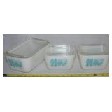 (3) Vtg Pyrex Amish Butterprint Baking Dishes