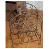 Wrought Iron Contempo 10 Bottle Wine Rack 18t