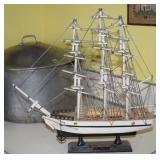 USS Constitution Model Ship 10"L on Wood Base