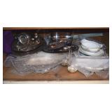 Dining Room Cabinet Lot: Silverplate, China +