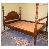 Vintage Full Size 4 Poster Bed Frame w/ Rails &