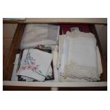 Dining Room Drawer Lot: Linens Antique/Vintage+