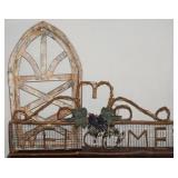 (2) Home Decor Pcs w/ Twisted Vine/Branch Welcome