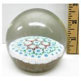 Multi - Colored Flower Paper Weight - Unmarked