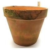 Clay Planter Has Wear