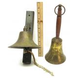 Vintage Dinner Bell W/Hand Bell