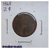 1868 Two Cent