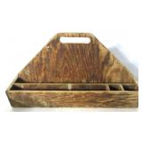 Vintage Wood Tool Caddy 33"Wx13"Dx19"T