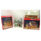 Americana Porcelain Lighted Village Houses