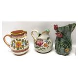 Handpainted Pottery Pitchers