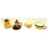 Ceramic Christmas Teapot W/Cup,Creamer