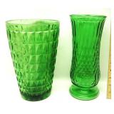 Green Glass Vases