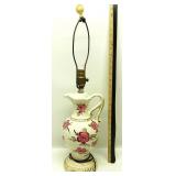 Vintage Ceramic Pitcher Lamp