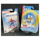 Sonic & Spiderman Mini Figures in Hanger Packs