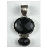 925 Silver Black Onyx Pendant