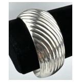 925 Silver Giesse Scroll Swirl Cuff Bracelet