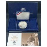 1994 Proof Silver Dollar, US Capitol Bicentennial