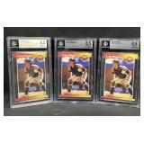 (3) 1989 Donruss Craig Biggio Rookie BGS 8.5