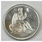 1oz Silver Seated Liberty Style Vintage Round