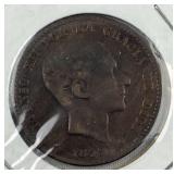 1879 Spain 10 Centimos Alfonso XII Coin