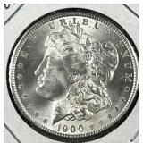 1900 Morgan Silver Dollar, Brilliant Unc.