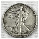 1937-D Walking Liberty Silver Half Dollar