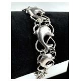 925 Silver Art Deco Dolphin Bracelet