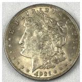 1921 Morgan Silver Dollar, Nice Luster